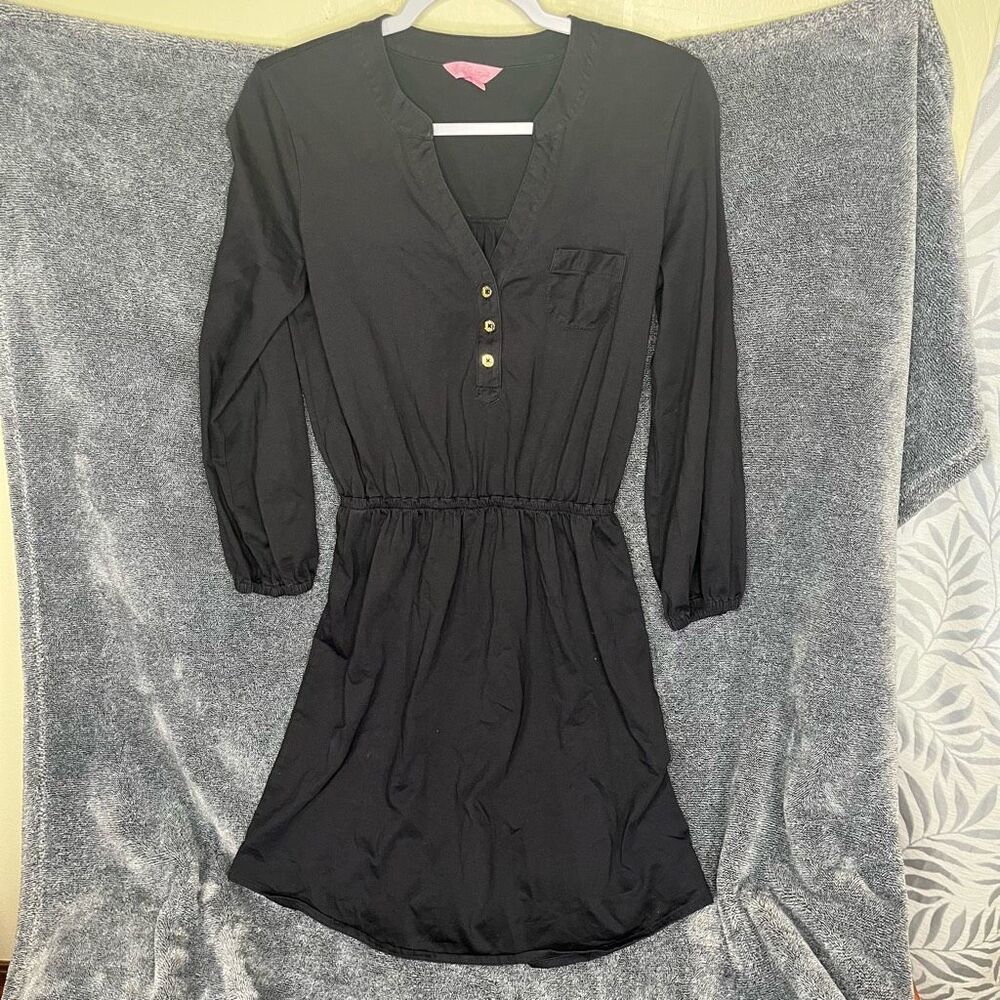 Lilly Pulitzer Size S Gold tone buttons dress
